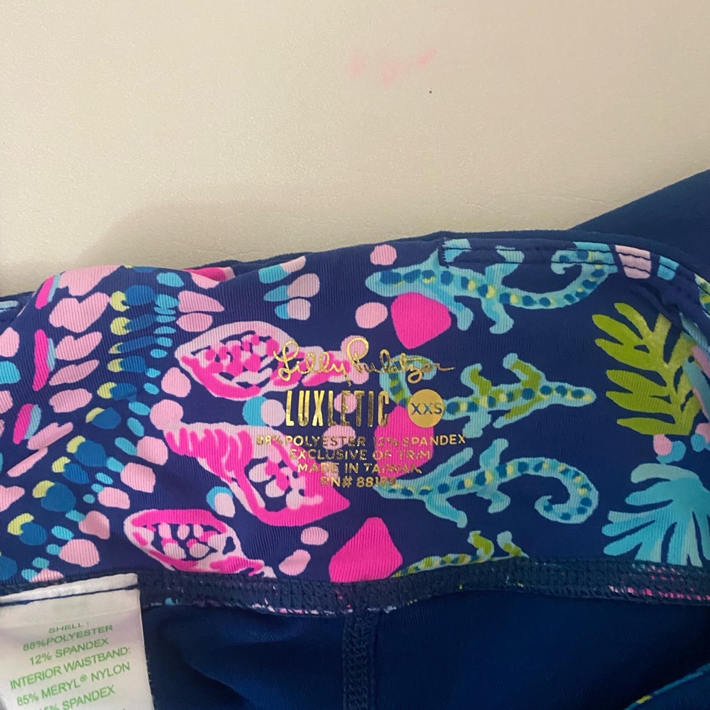 Lilly Pulitzer Luxletic Leggings - Blue and Pink Print